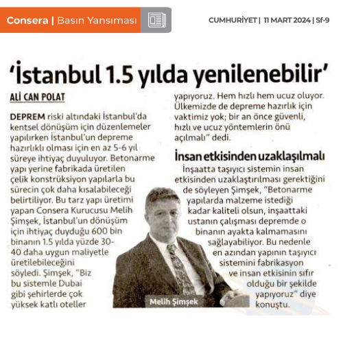 Consera Basin Yansimasi CUMHHURIYET
