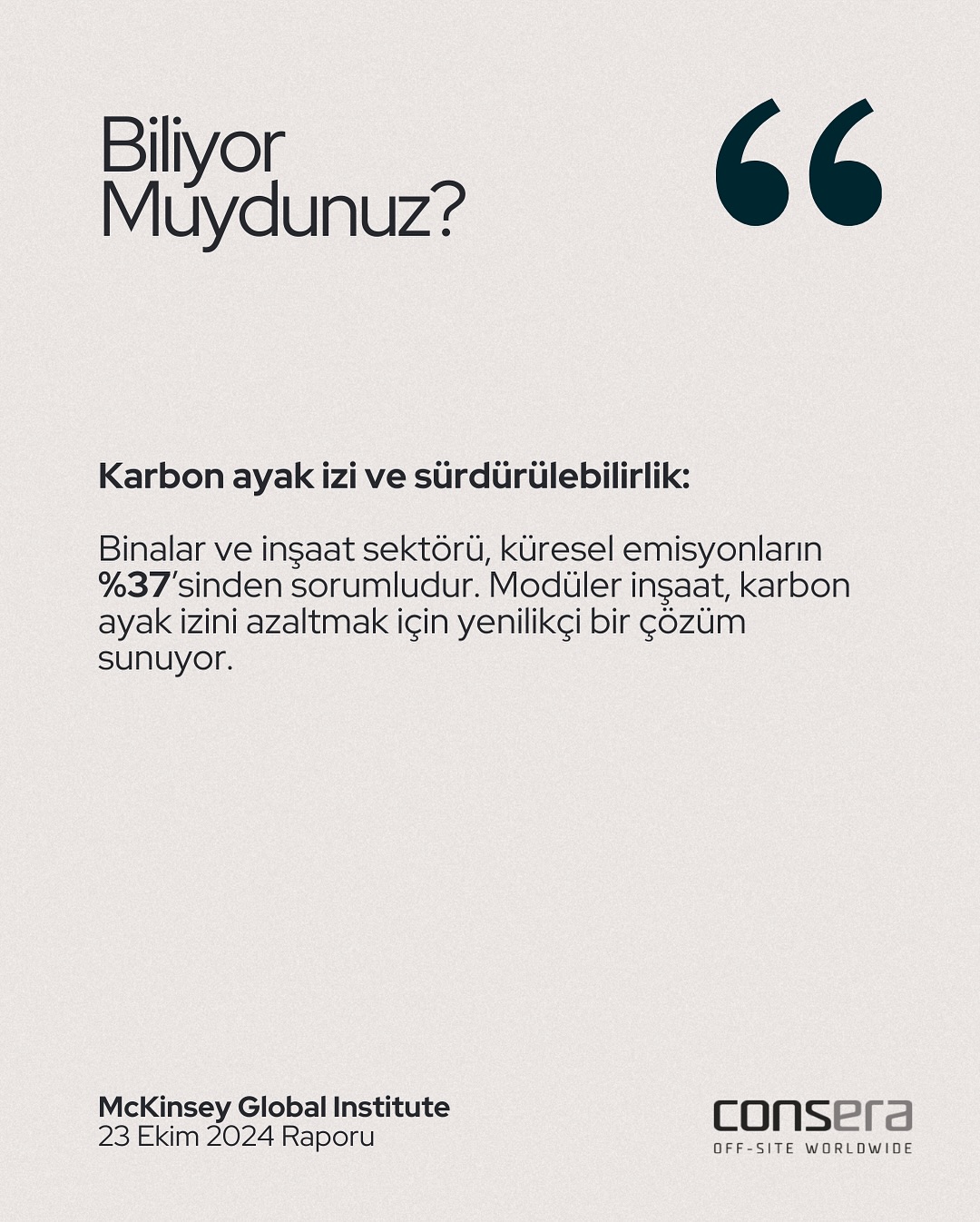 McKinseynin moduler insaatin kuresel insaat sektorunde devrim yaratacagini vurguladigi kuresel 6